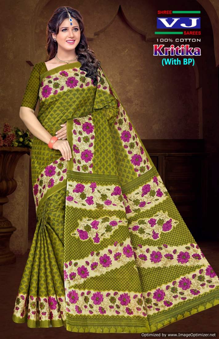 Kritika Vol 1 By By Shree VJ Daily Wear Cotton Printed Sarees Wholesale Market In Surat